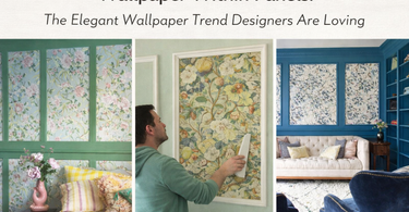 Wallpaper Within Panels: The Elegant Wallpaper Trend Designers Love