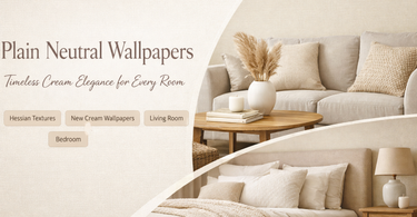 Cream Wallpaper Ideas | Plain Neutral Wallpapers for Living & Bedrooms
