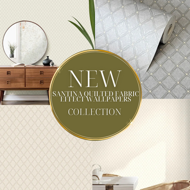 Santina Quilted Fabric Effect Wallpapers