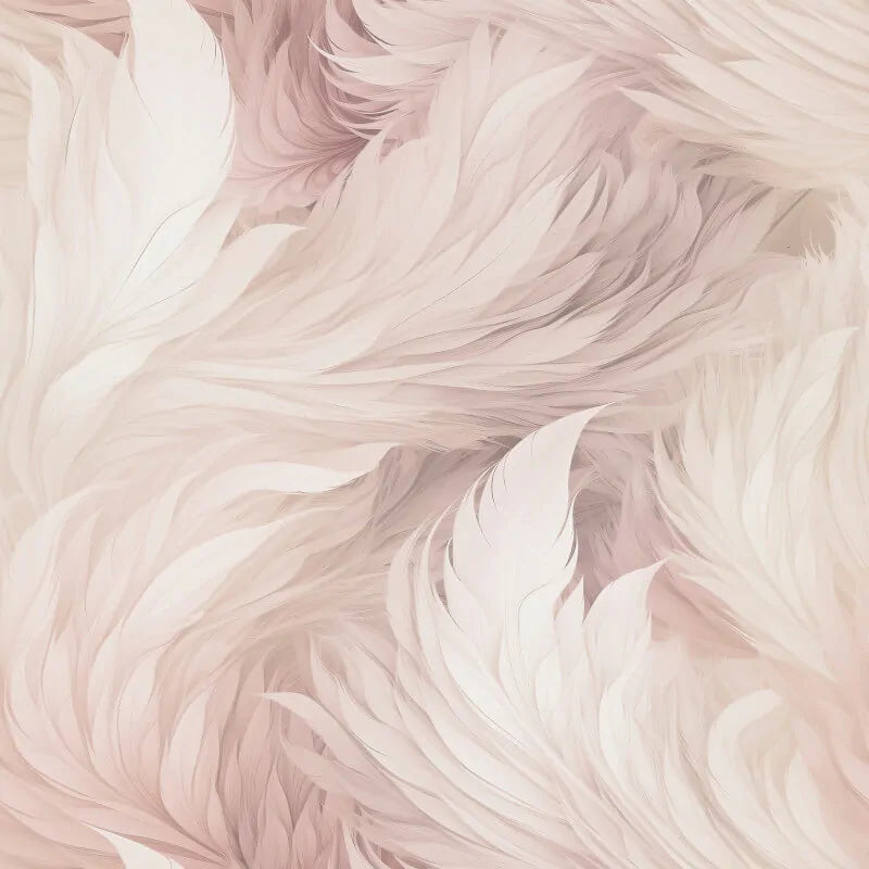 Plumes Blush Wallpaper - Feather Patterned Wallpaper - Nobletts