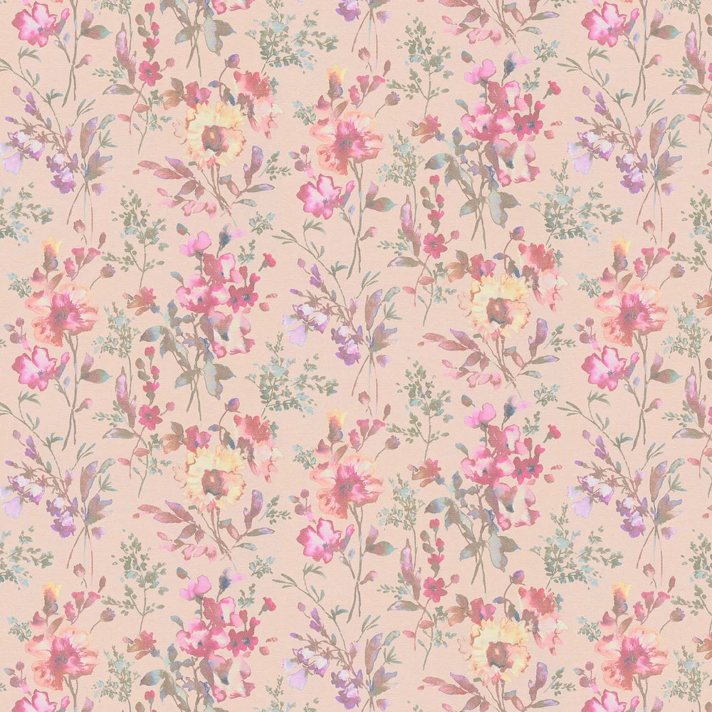 COSMOLiving - Petal Poetry Pink Wallpaper – Nobletts Wallpaper