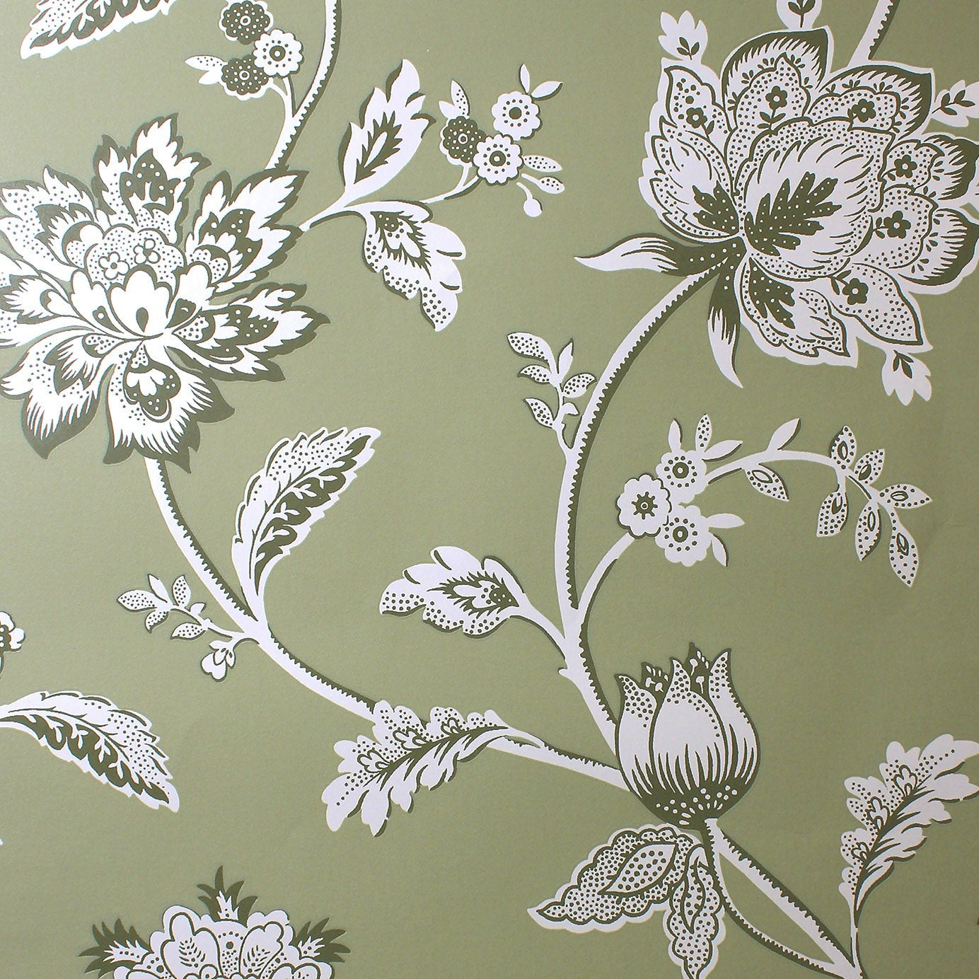 Juliette Floral Sage Wallpaper - Floral Wallpaper - Nobletts