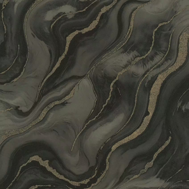 Factory VI - Marmorea Marble Dark Grey Wallpaper
