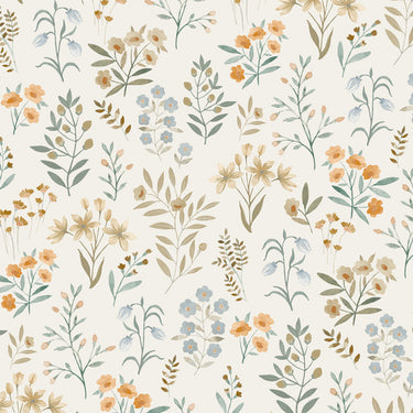 Inia Placed Posey Blue Wallpaper