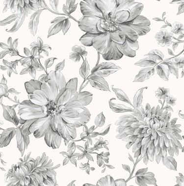 Isabella Floral Wallpaper Grey