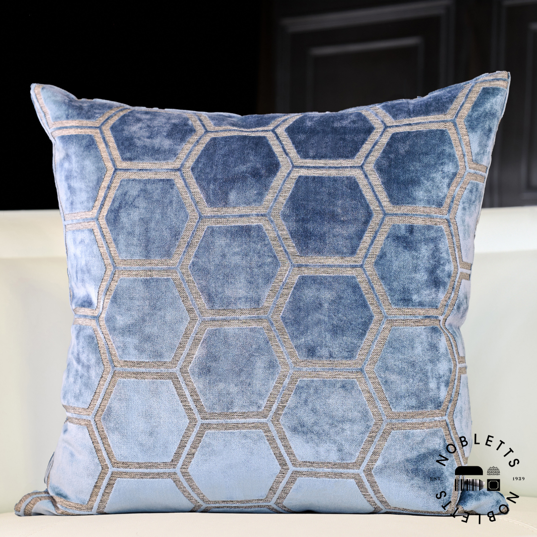 Blue clearance grey cushions
