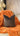 Paul Moneypenny Two Face Orange and Chocolate Cushion