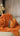 Paul Moneypenny Two Face Orange and Chocolate Cushion