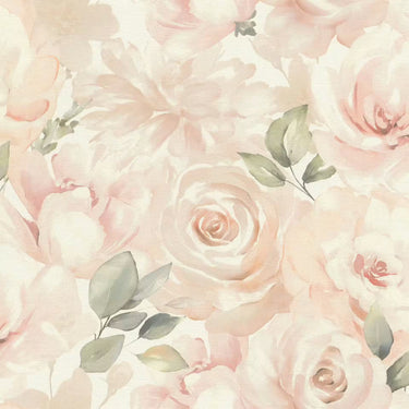 Peony Season Blush & Sage Wallpaper