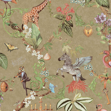 Safari Symphony Gold Wallpaper