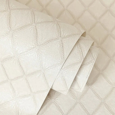 Santina Quilted Fabric Effect Cream Wallpaper