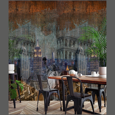 New York Empire State Mural Wallpaper | Wallpaper Mural | A40201