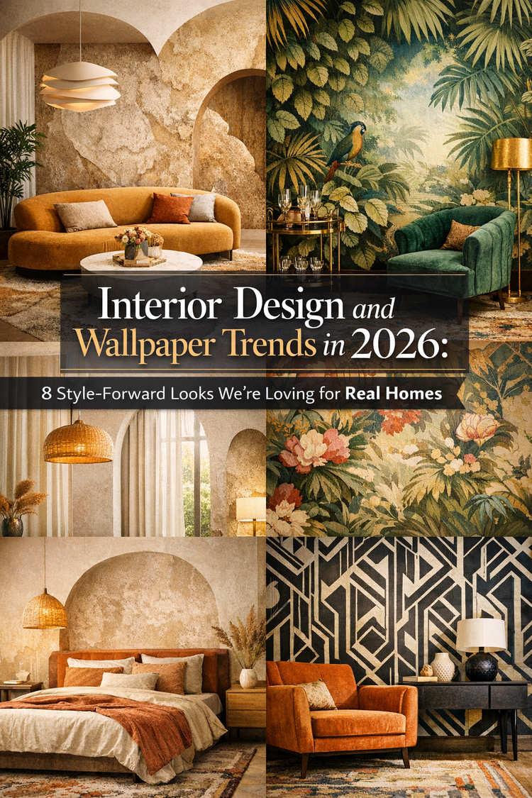 Top Wallpaper & Interior Trends for 2026 (8 Key Looks) – Nobletts Wallpaper