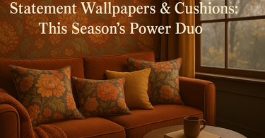Statement Wallpapers & Cushions: This Season’s Power Duo