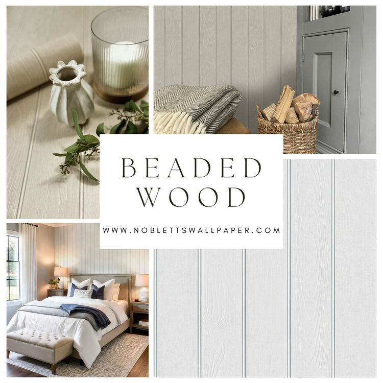 Introducing the New Beaded Wood Wallpaper Collection: – Nobletts Wallpaper