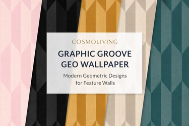Cosmo Living Graphic Groove Geo Wallpaper