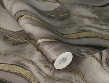 Factory VI - Marmorea Marble Grey Wallpaper