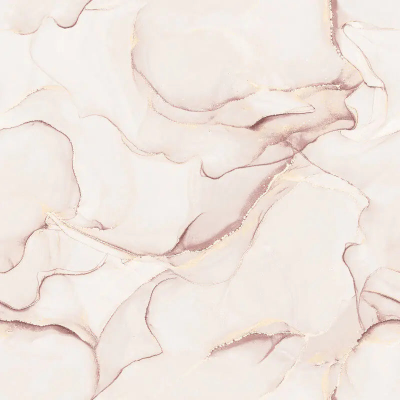 Elysian Marble Pink Wallpaper - Floral Marble Wallpaper - Nobletts