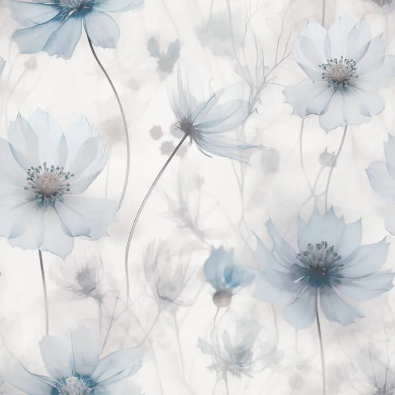 Lissa Flowers Blue Wallpaper - Floral Wallpaper - Nobletts
