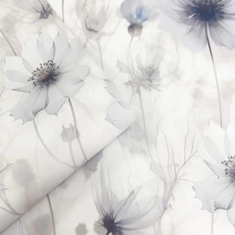Lissa Flowers Blue Wallpaper - Floral Wallpaper - Nobletts
