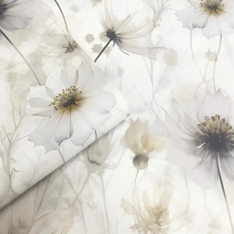 Lissa Flowers Cream Wallpaper - Floral Wallpaper - Nobletts