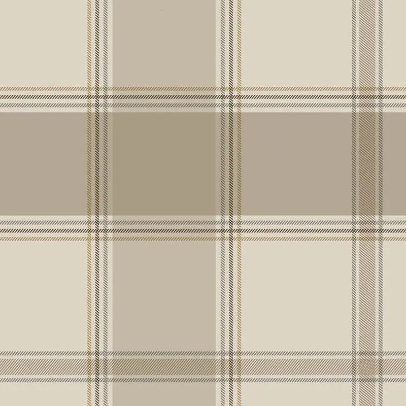 Bramble Check Beige Wallpaper - Check Fabric Pattern - 2304