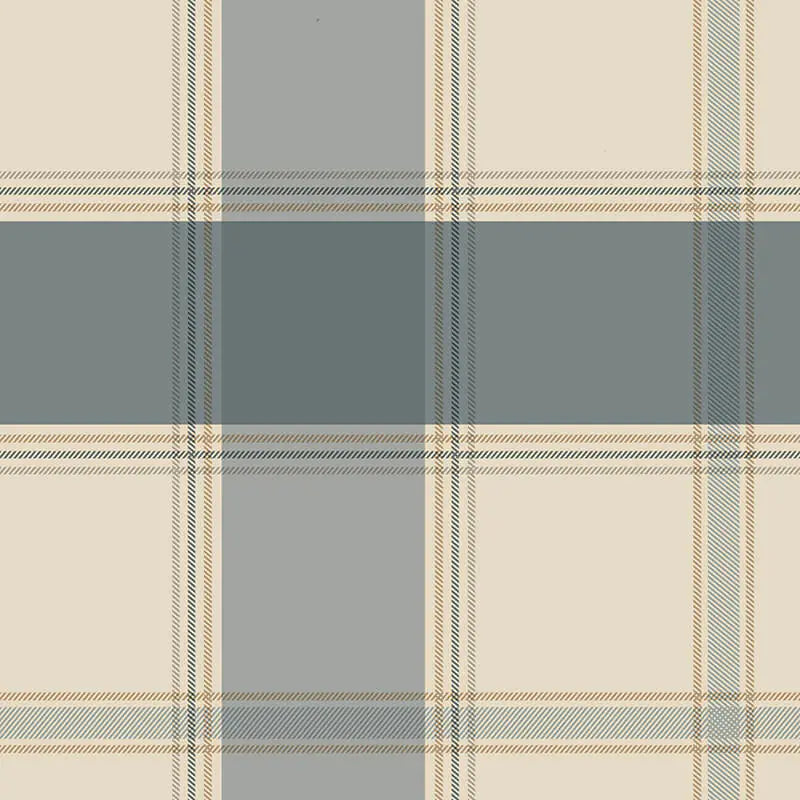 Bramble Check Blue Wallpaper - Check Fabric Pattern - 2306