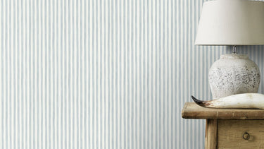 Blue and White Stripe Wallpaper | Rasch Wallcoverings | 252743
