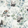 Panda Play Green and Cream Wallpaper | Rasch Wallcoverings | 301144