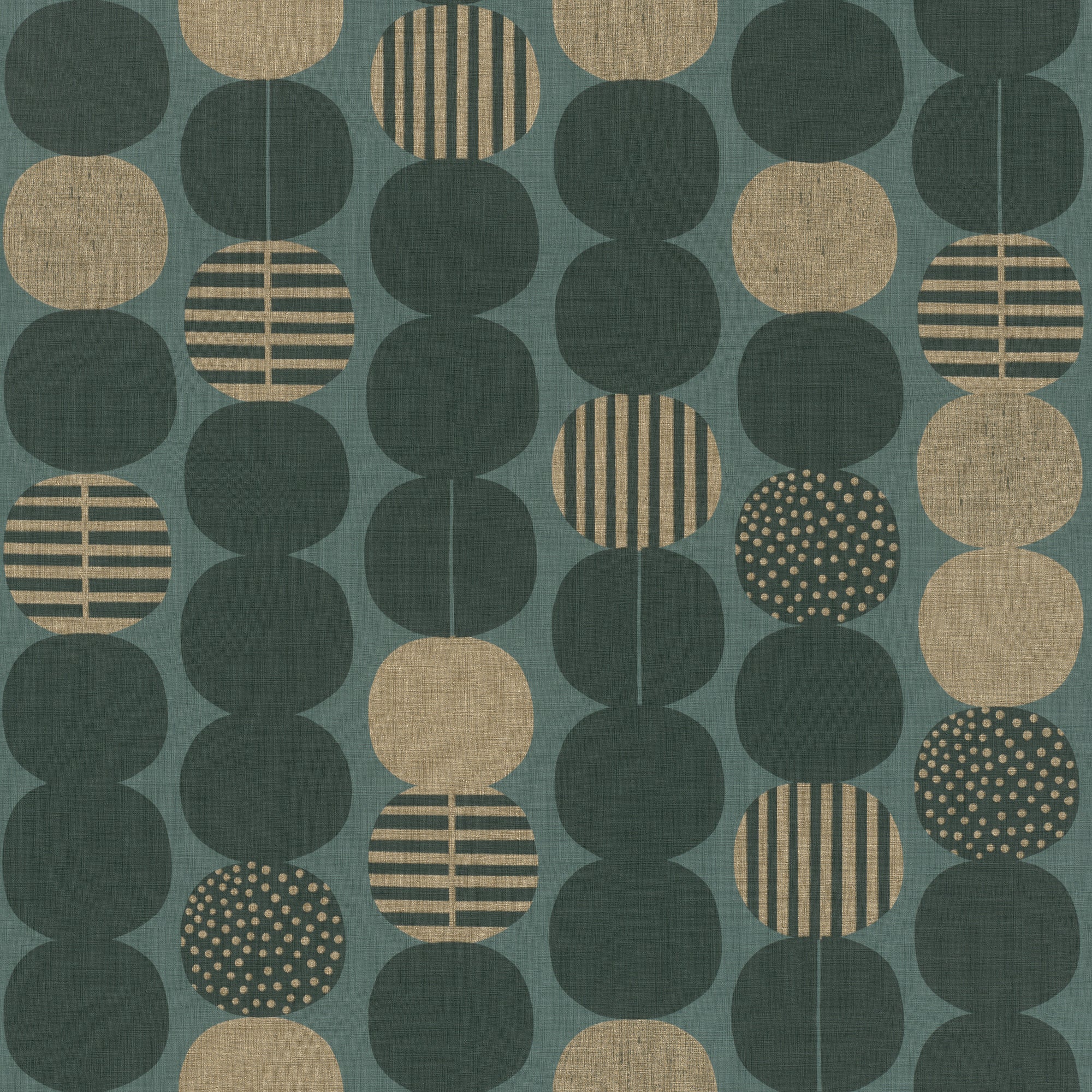 Amazing Circles Green Wallpaper | Retro Geometric Wallpaper | 539752