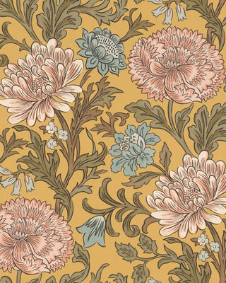 Salisbury Gold Wallpaper | Vintage Floral Wallpaper | 553147