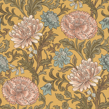 Salisbury Gold Wallpaper | Vintage Floral Wallpaper | 553147