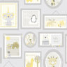 Animal Frames Yellow/Grey Wallpaper | Holden Wallcoverings | 90970