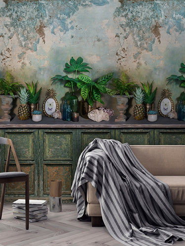 Green Trompe Mural Wallpaper | Mural Wallpaper | A39001