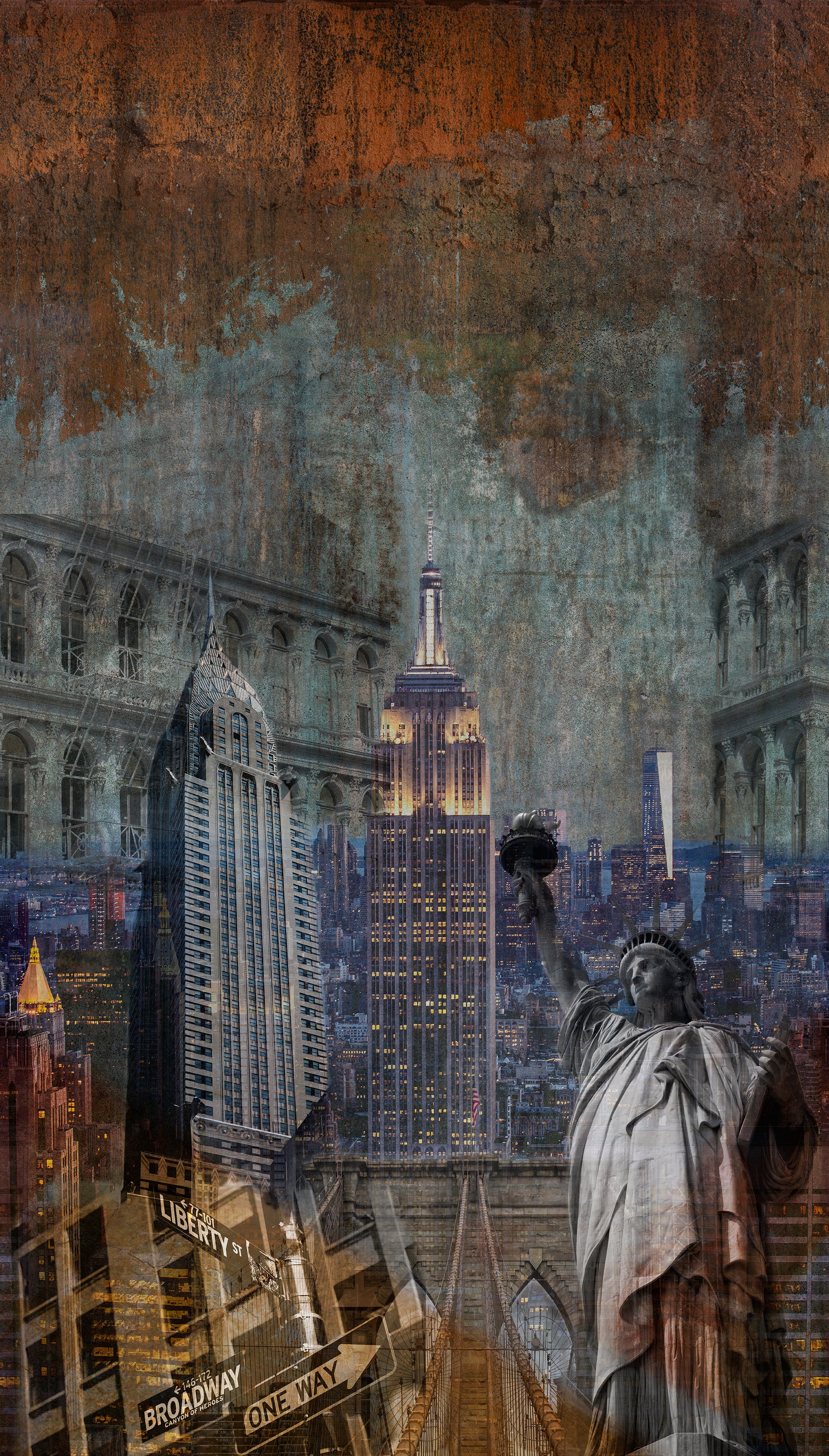New York Empire State Mural Wallpaper | Wallpaper Mural | A40201