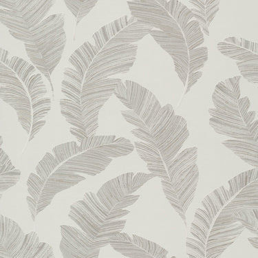 Vertical Art Tempo Sila Leaf White Wallpaper | Grandeco | A62201