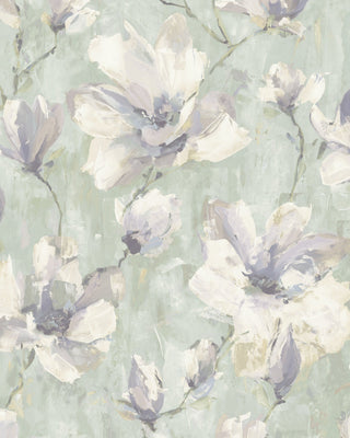 Camilla Floral Sage Wallpaper | Watercolour Flower Wallpaper | A72404