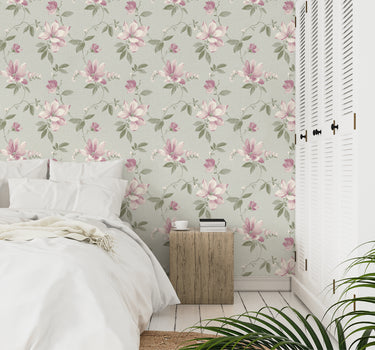 Adeline Floral Pink Wallpaper