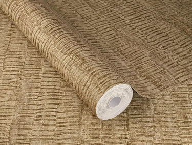 Amara Dark Brown Brass Wallpaper