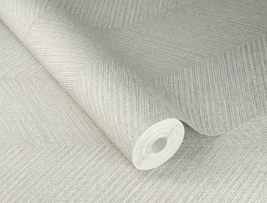Amara Diagonal Weave Light Grey Silver Wallpaper