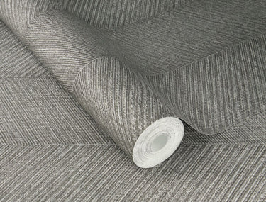 Amara Diagonal Weave Silver and Grey Wallpaper