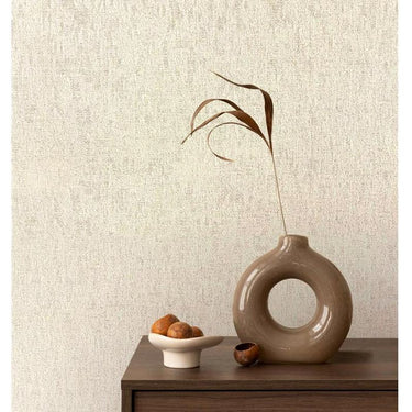 Angelica Plain Hessian Cream Wallpaper