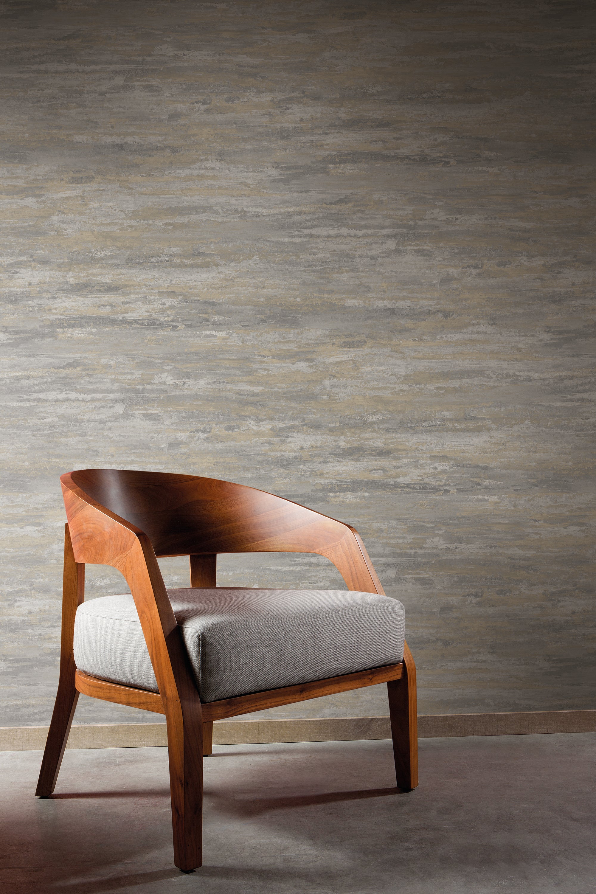 Arcadia Distressed Grey Wallpaper