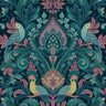 Arcadia Enchanted Aviary Green and Pink Wallpaper A67801