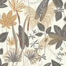Arcadia Leaves Cream and Black Wallpaper A70701