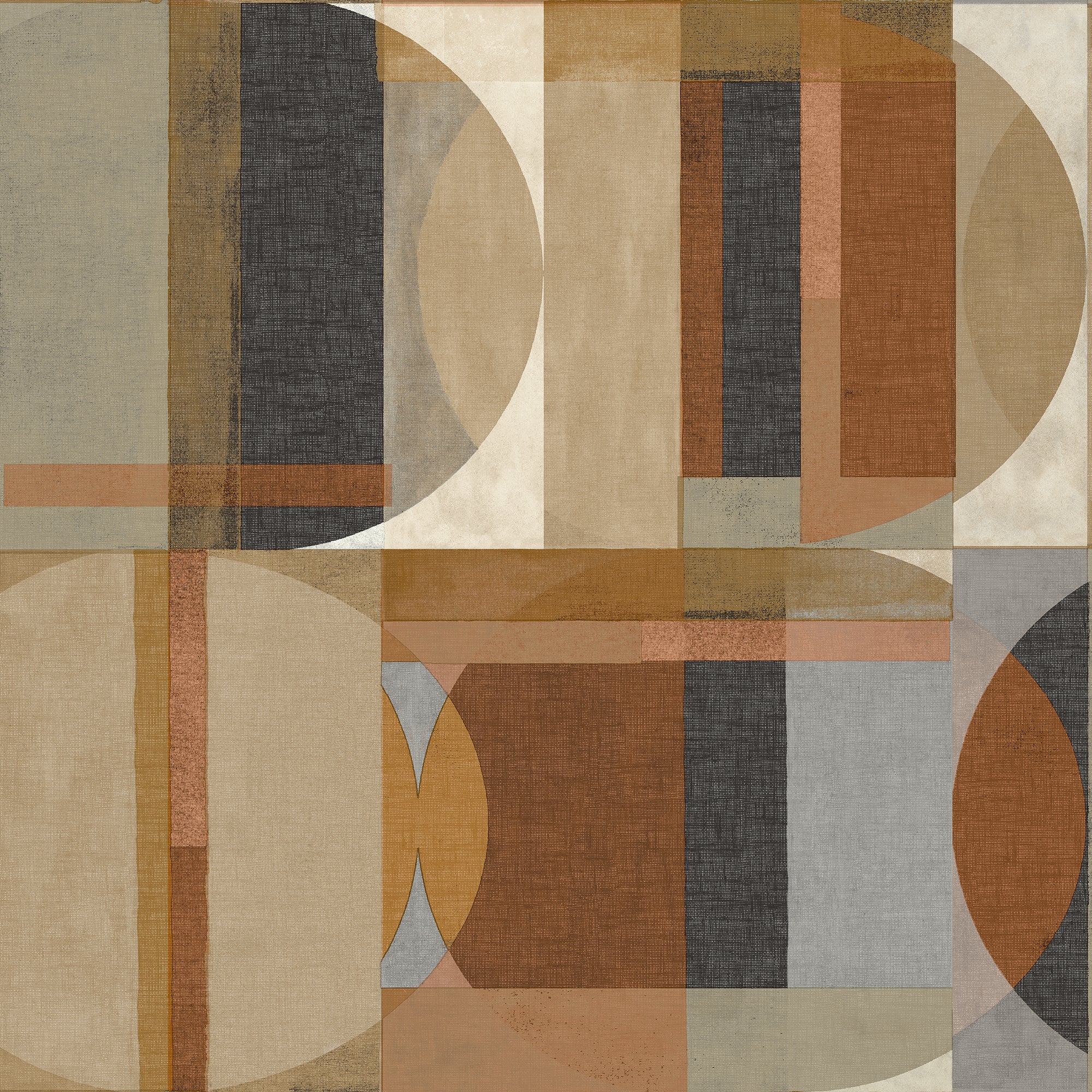 Arcadia Retro Green Wallpaper geometric block pattern
