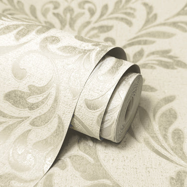Azara Damask Natural Wallpaper
