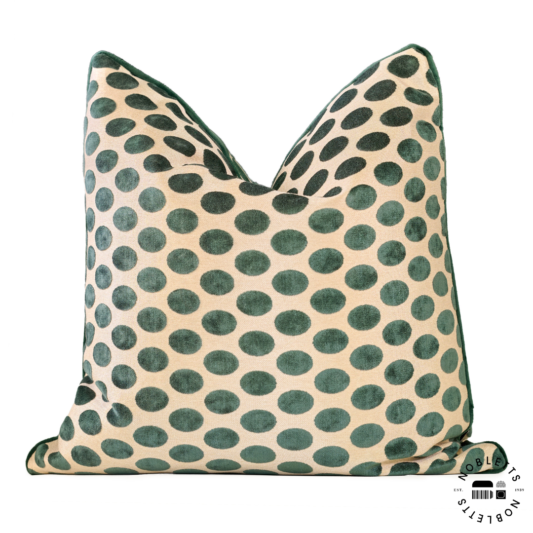 Balham Pine Polka Dot Cushion | Malini | Feather Filled