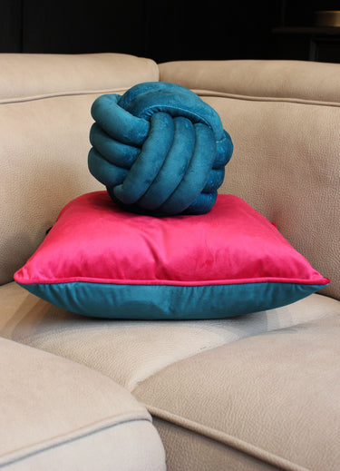 Paul Moneypenny BallsUp Teal Cushion