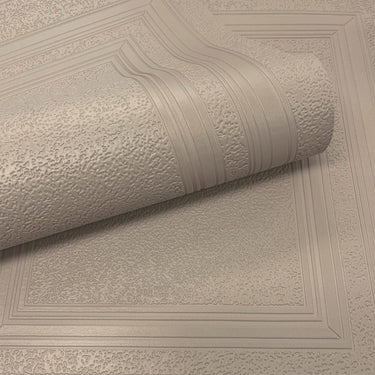 Beige Textured Panel Wallpaper